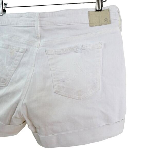 AG Adriano Goldschmied Size 28 Hailey Ex Boyfriend Jean Shorts White - Picture 7 of 10